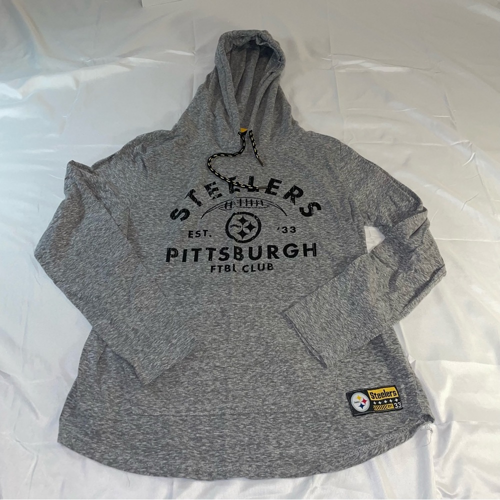 NFL Pittsburgh Steelers Gray Cowl Neck Sweater‎